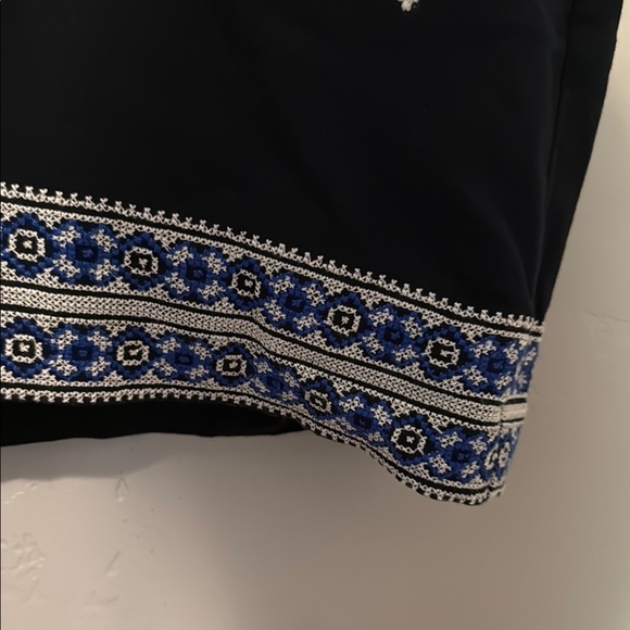 Madewell Navy Blue Embroidery Trimmed Sleeveless dress size 0 - Picture 4 of 6